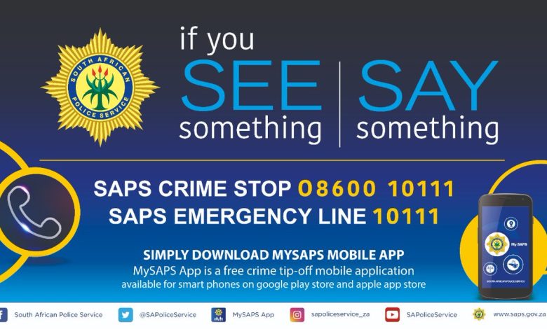 Use the SAPS app to share information about the Malema Park murder