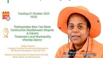 Dr Ramathuba pushes for completion of long-term infrastructure projects