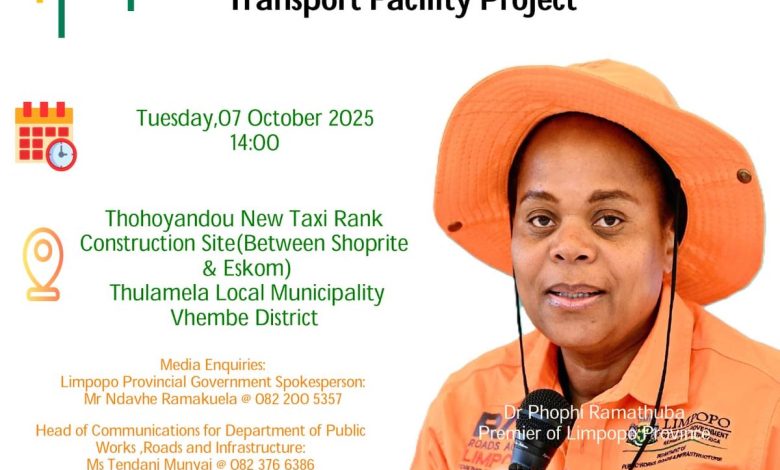 Dr Ramathuba pushes for completion of long-term infrastructure projects