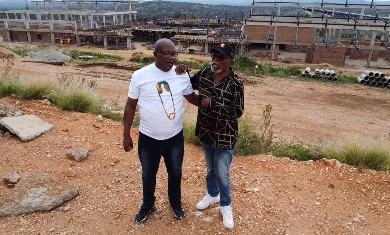 Jerry Maseko and Dr John Kani visit 600-seat Polokwane theatre site on Thursday