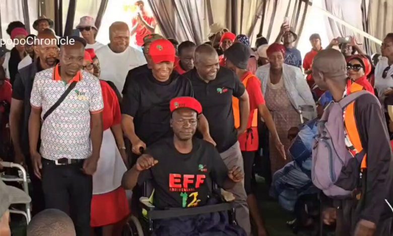 Julius Malema and EFF give one house to Ntate Sello Mamabolo in Seshego Zone 1, Limpopo on Sunday