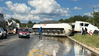 Hazardous-tank crash shuts road to Polokwane as spill chaos cripples Lebowakgomo traffic