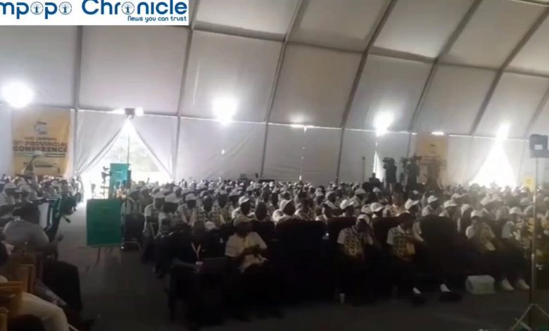 Limpopo ANC conference erupts as SACP message is drowned out by singing on opening day.